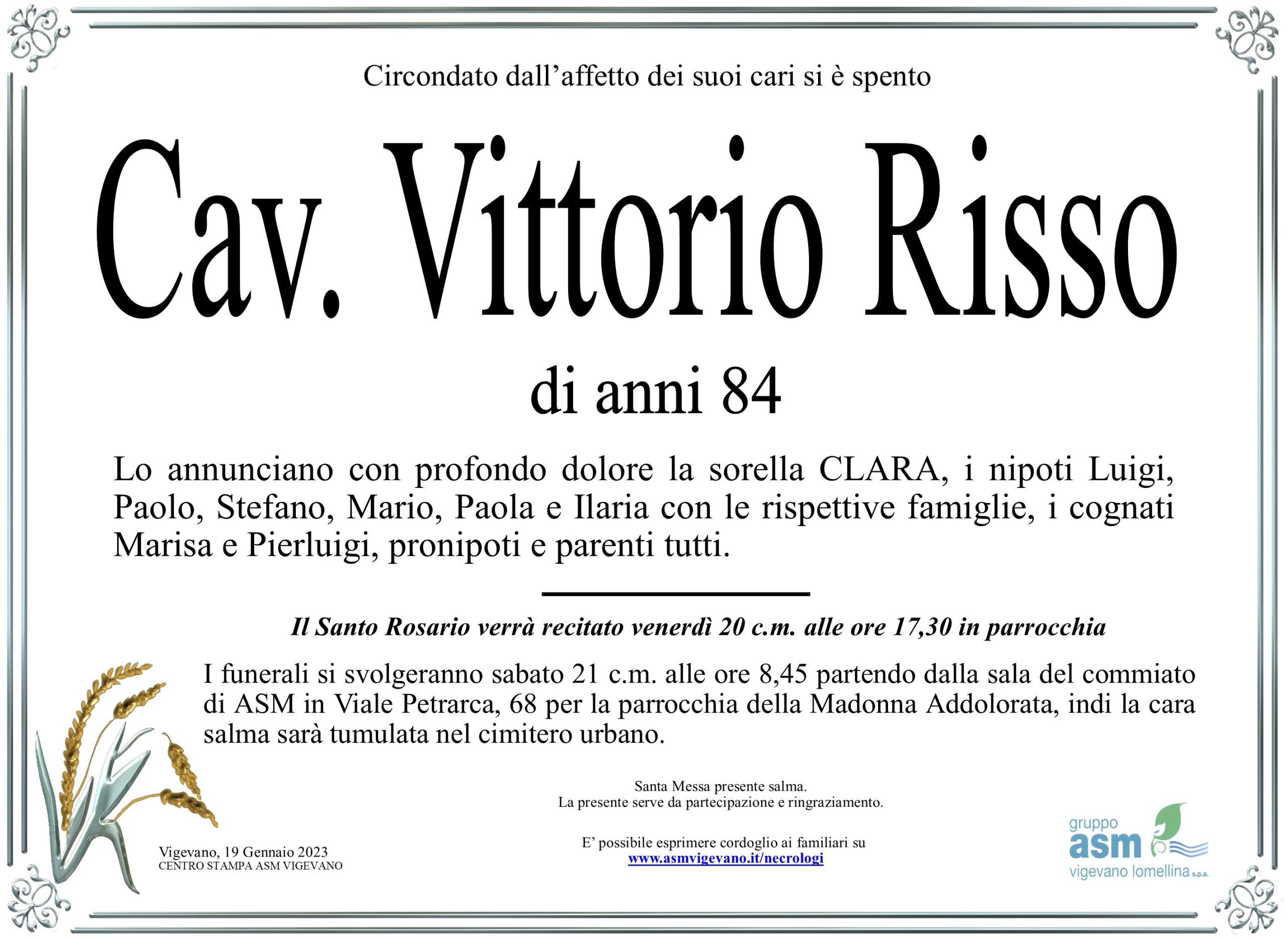 Cav. Vittorio Risso